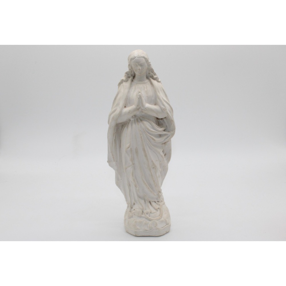 Plaster Virgin Mary Madonna Ready to Paint/Glaze 12 inches VTG Religious Decor